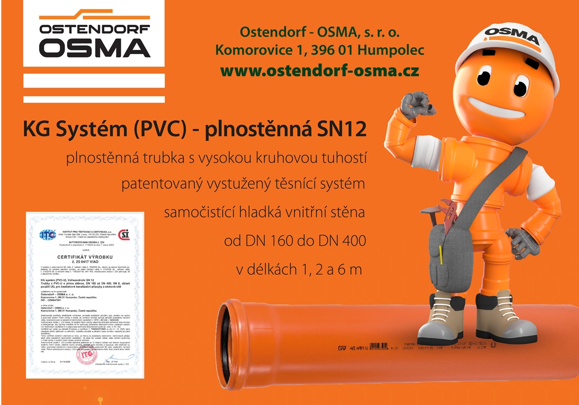 Plnostěnná trubka OSMA - Vollwand SN 12